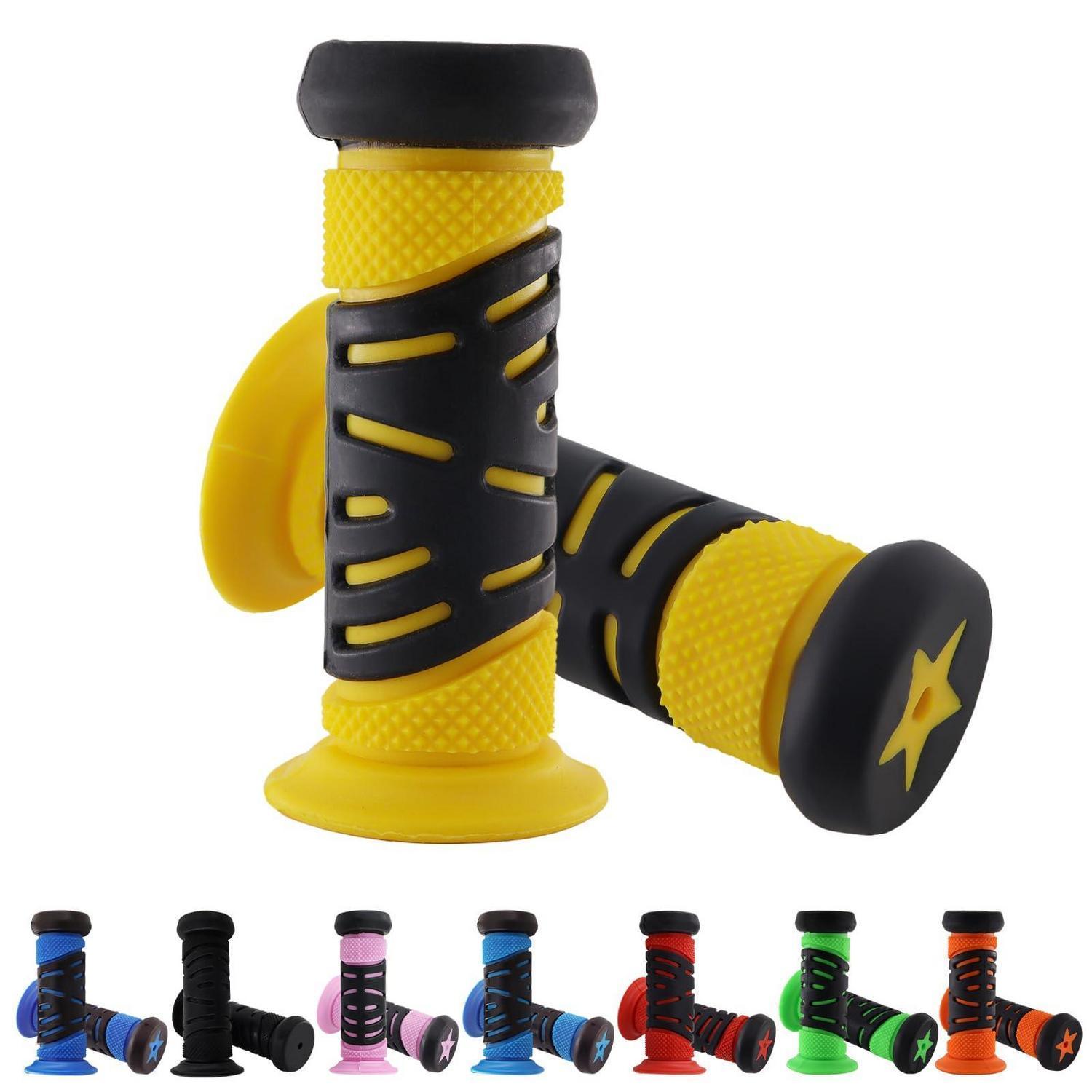 Fahrradgriffe Kinder 22mm Mit Prallschutz, Rutschfest, 95mm, Gelb