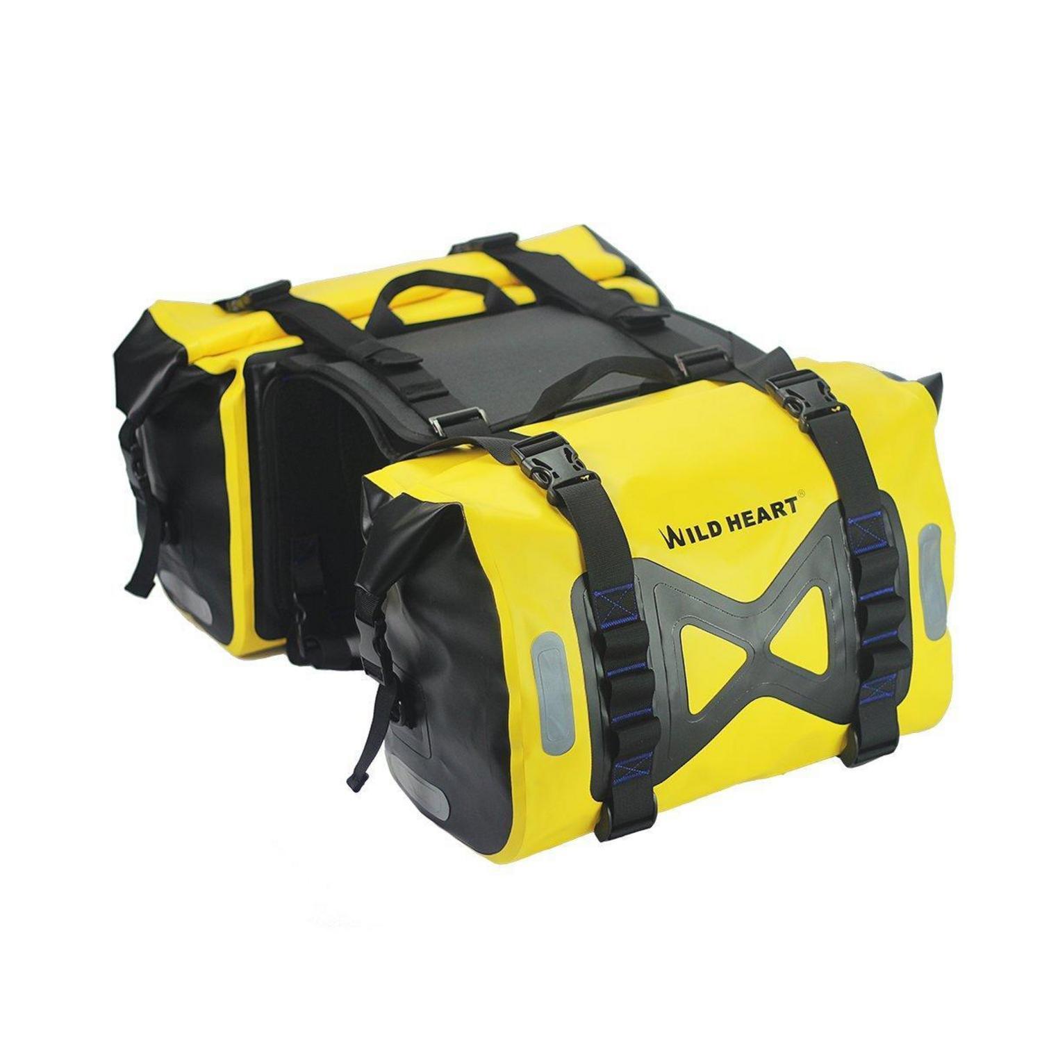 Wasserdichte Motorrad-satteltaschen 50l Gelb Mit Reflektoren