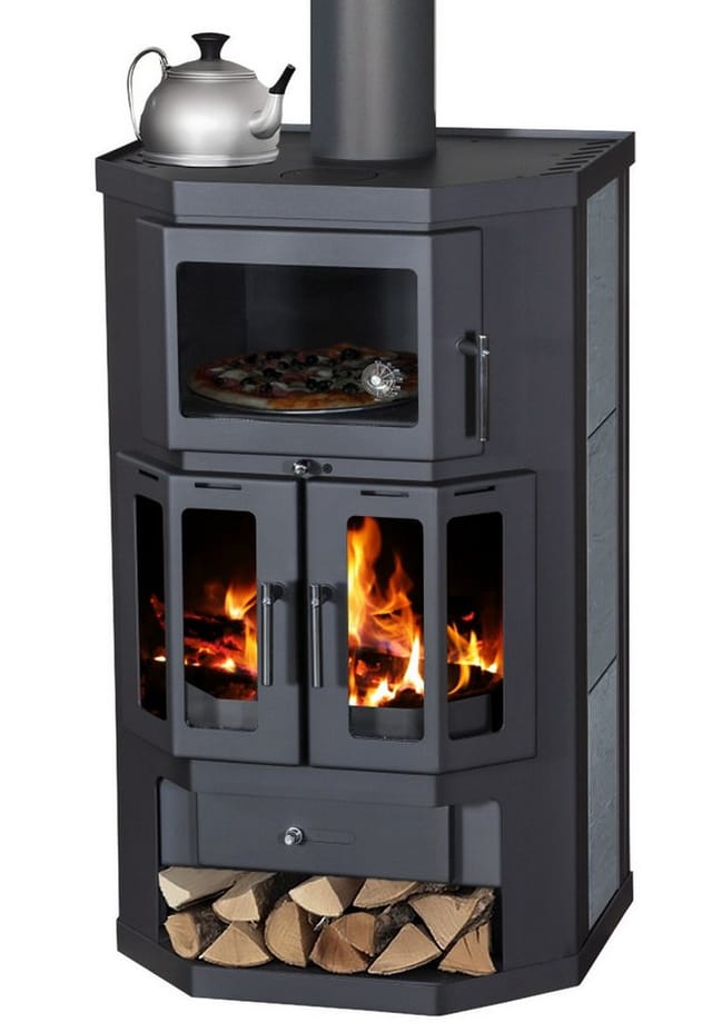 Victoria Kaminofen Taro 2FS Speckstein mit Backfach und 9,51 kW