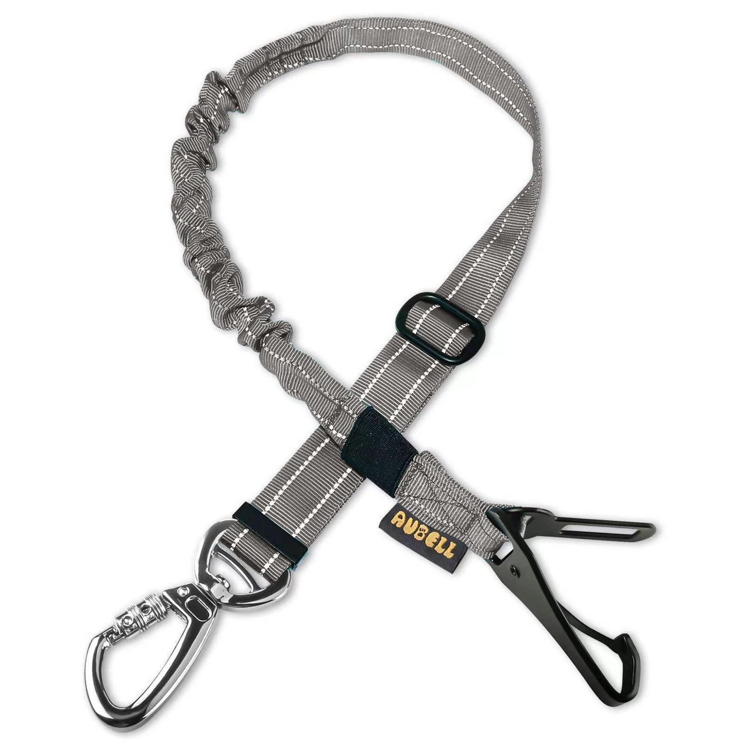Hundesicherheitsgurt Auto, Verstellbar, Mit Bungee, 360° Karabiner, 3-in-1 Haken