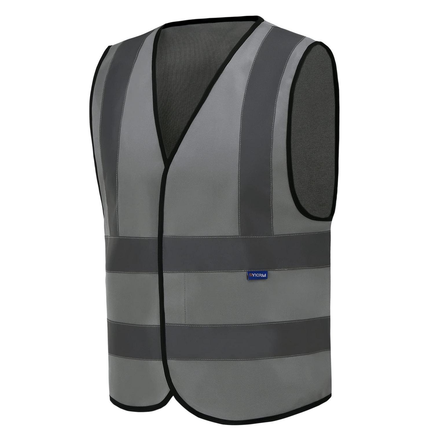Warnweste Mit Reflektorstreifen, Grau, Größen 6xl-8xl