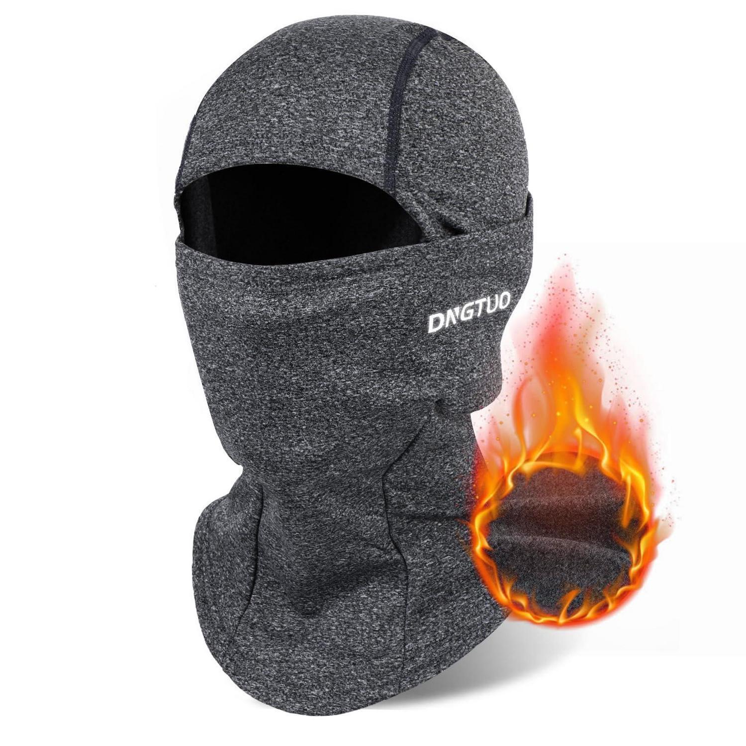Sturmhaube Winter Winddicht Fleece Gefüttert Für Damen Herren, Atmungsaktiv Grau