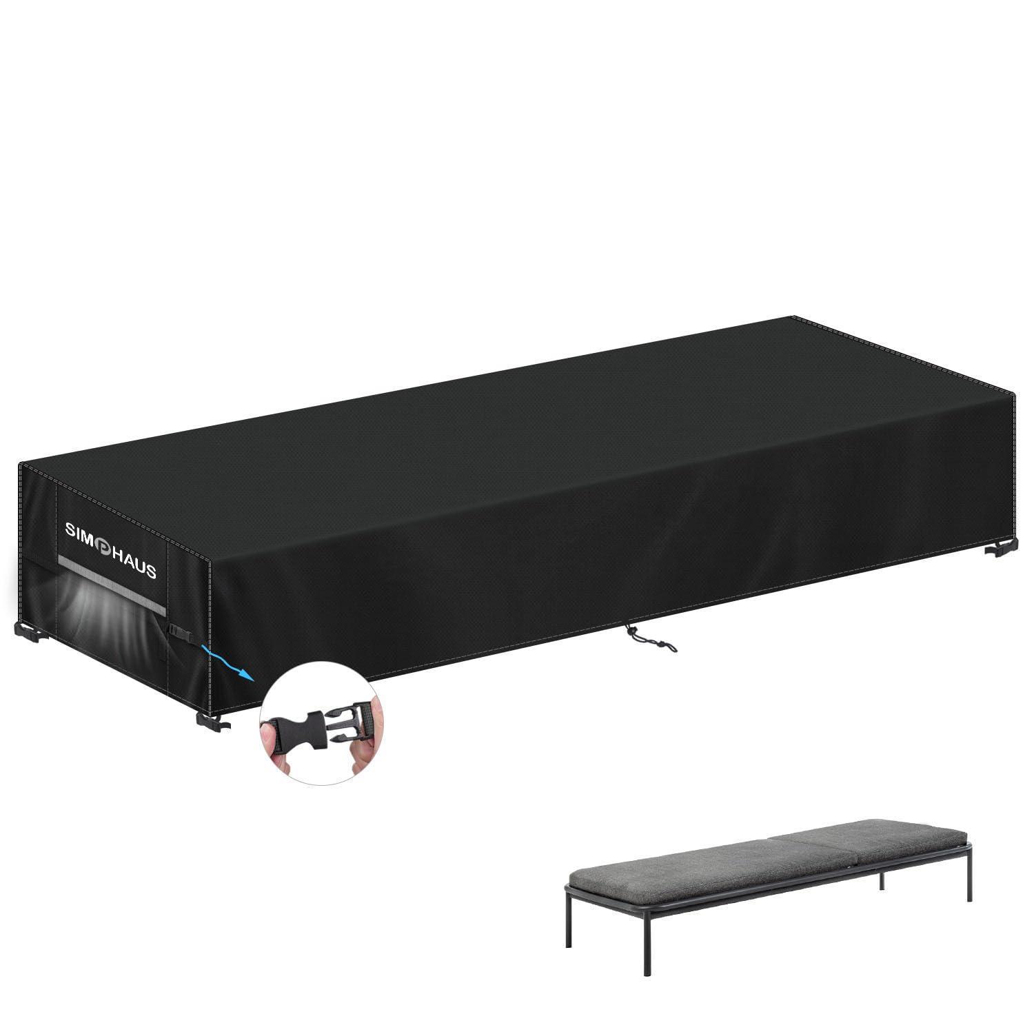 Gartenliege Abdeckhaube 220x80x40cm Wasserdicht Uv-beständig 420d Oxford