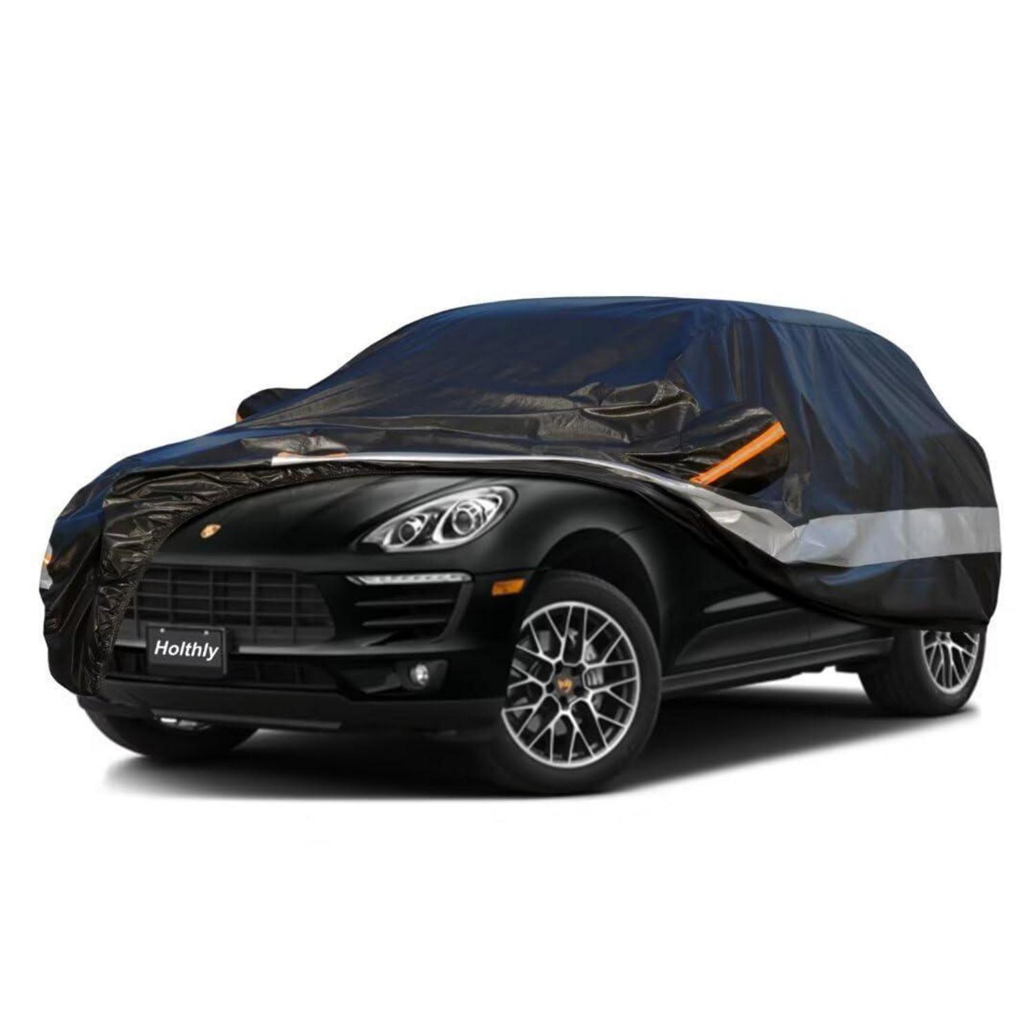 Auto Abdeckplane Für Porsche Macan (2014-2024) 10-lagig Wasserdicht Uv-schutz Schwarz