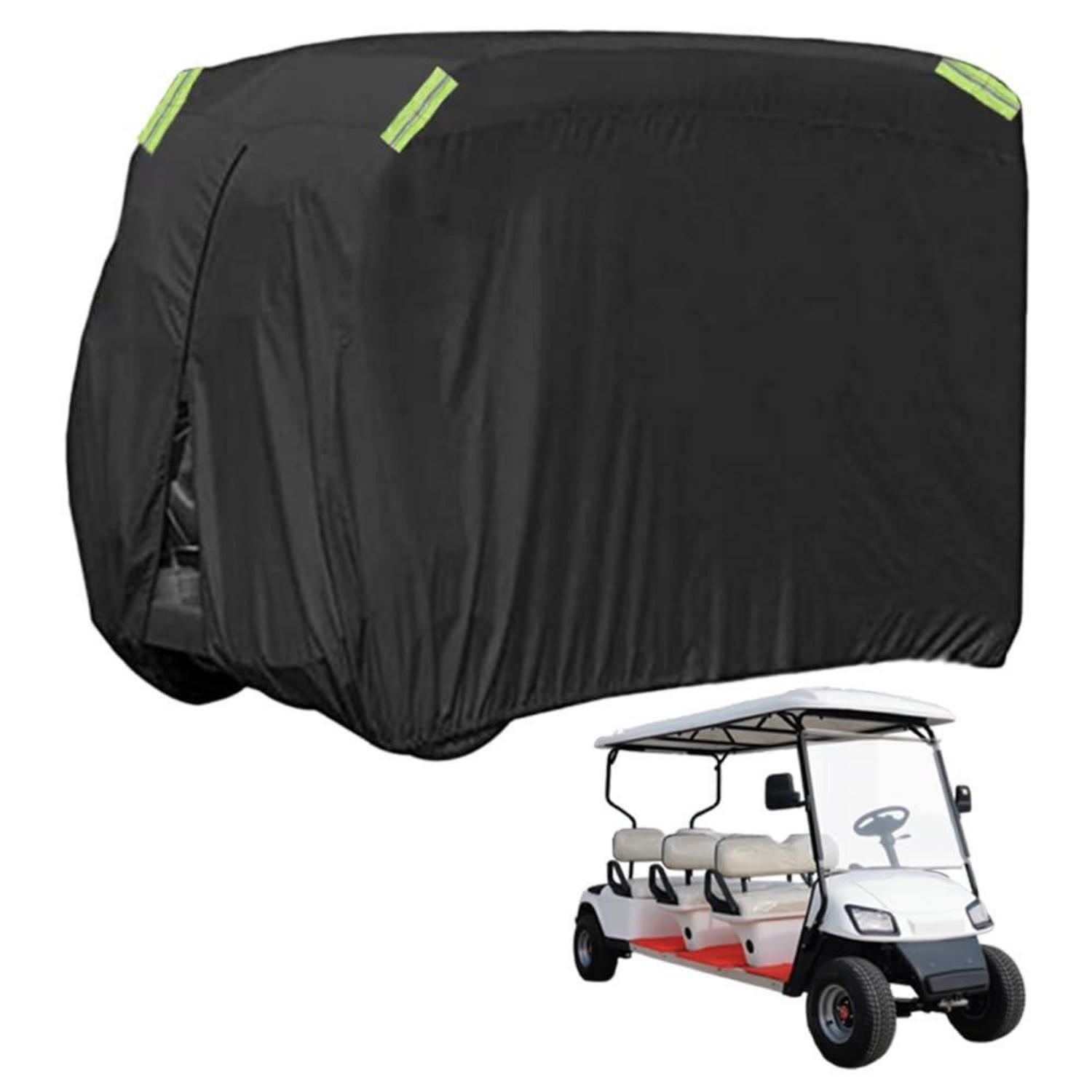 Golfwagen Abdeckung 6 Sitze, Wetterfest, Uv-schutz, 210d Polyester, Mit Reißverschluss