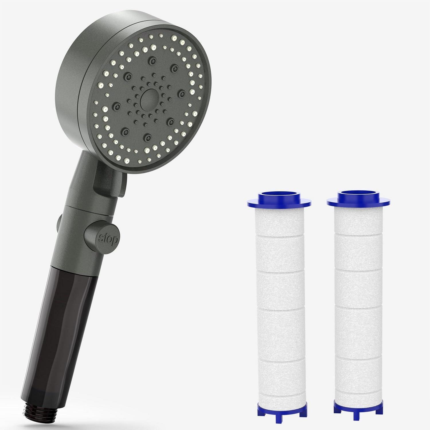 Handbrause Mit Filter & Pause-funktion, 5 Strahlarten, 3 Ersatzfilter