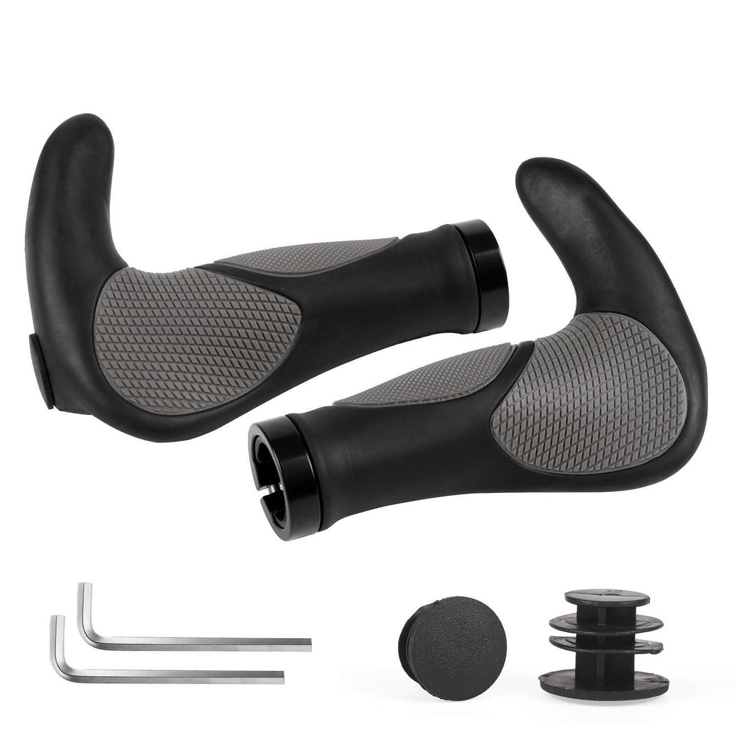 Ergonomische Fahrradgriffe Mit Lock-on Design Für Mtb, Trekking, E-bike, Grau
