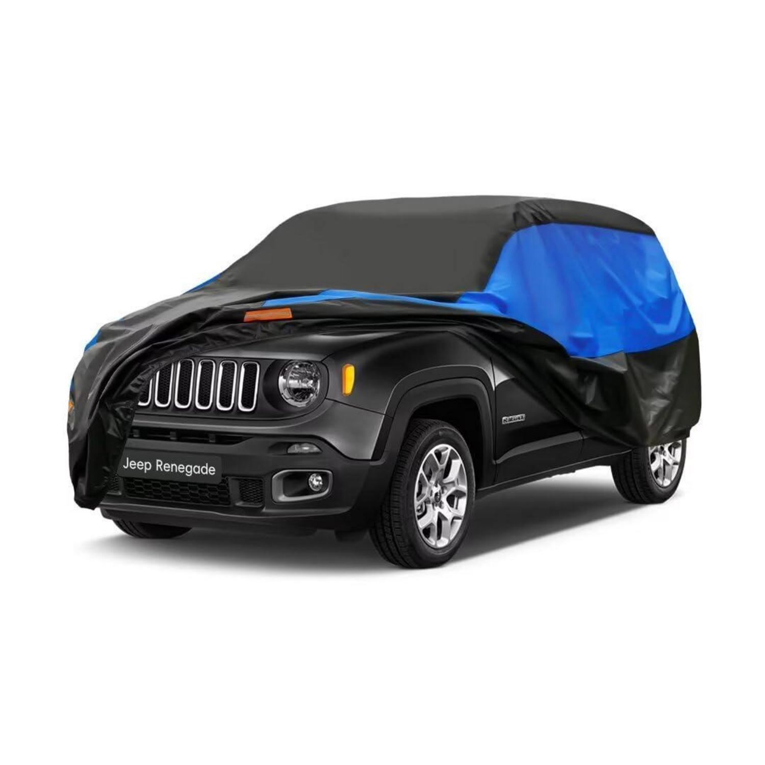 Autoabdeckung Wasserdicht Atmungsaktiv Für Jeep Renegade (2014-2024) Schwarz Blau