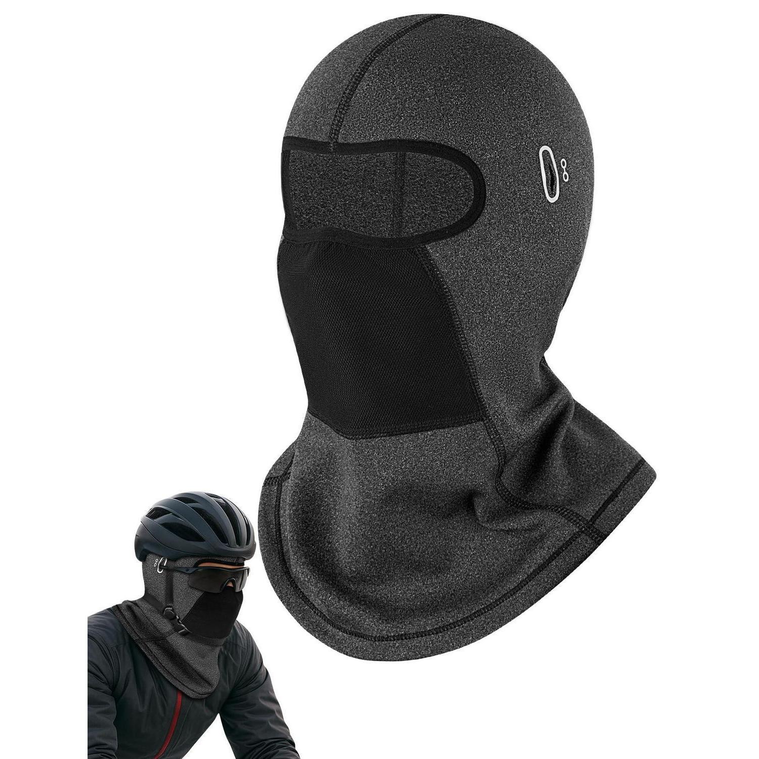 Sturmhaube Winter Für Damen Herren, Warm & Atmungsaktiv, Brillenfreundlich, Grau