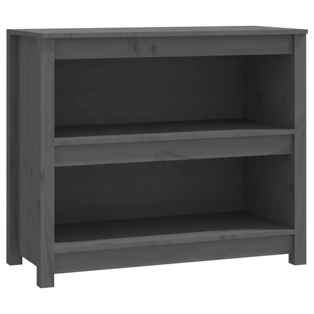 vidaXL Bücherregal Grau 80x35x68 cm Massivholz Kiefer 821676