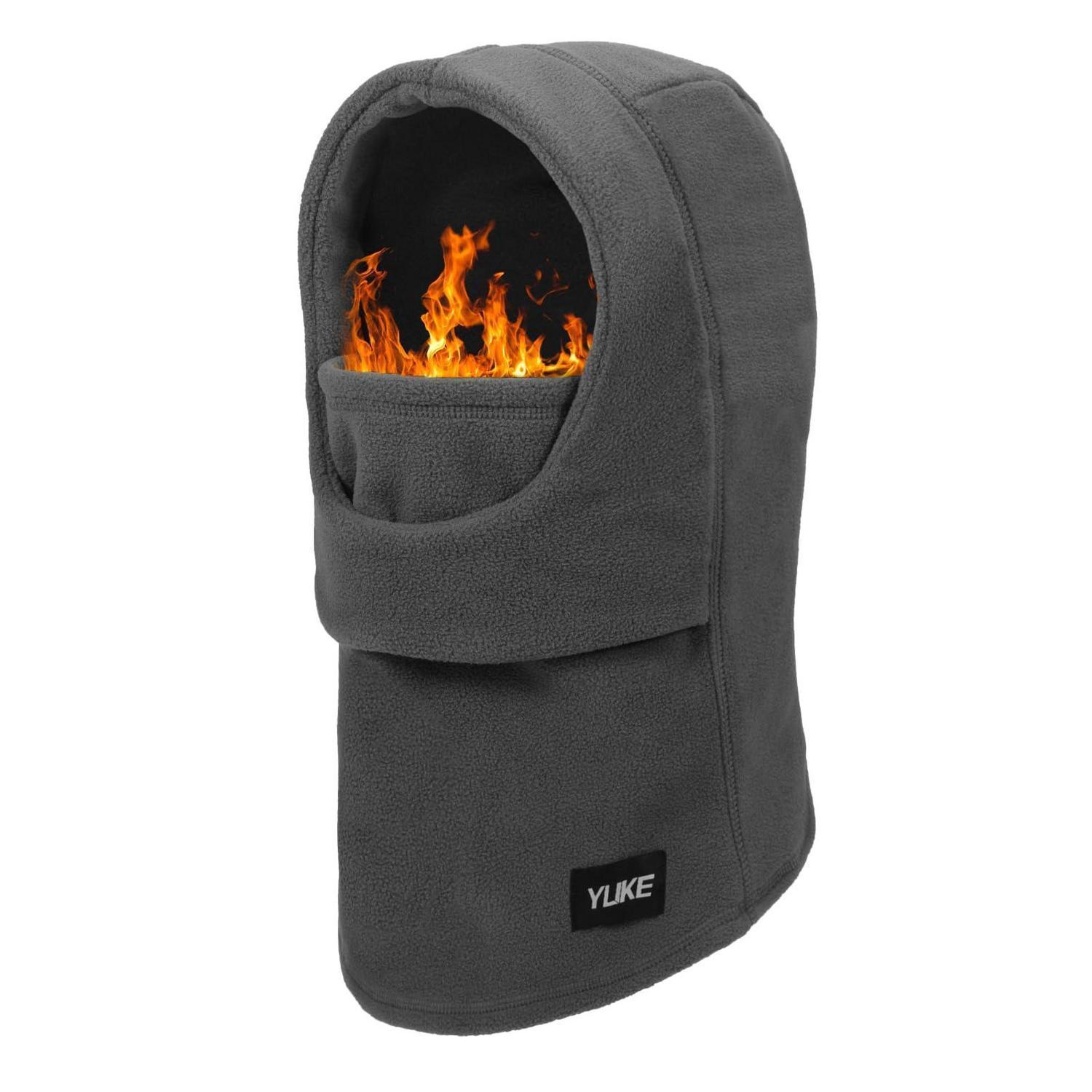 Sturmhaube Thermo Fleece Balaclava Skimaske Für Damen Und Herren, Winddicht, Atmungsaktiv, Grau