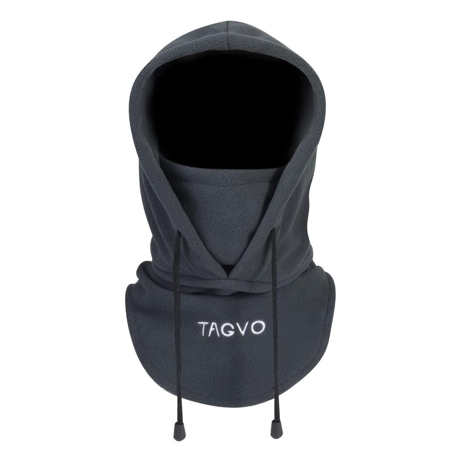 Warme Sturmhaube Mit Kapuze Für Damen Und Herren, Fleece, Grau