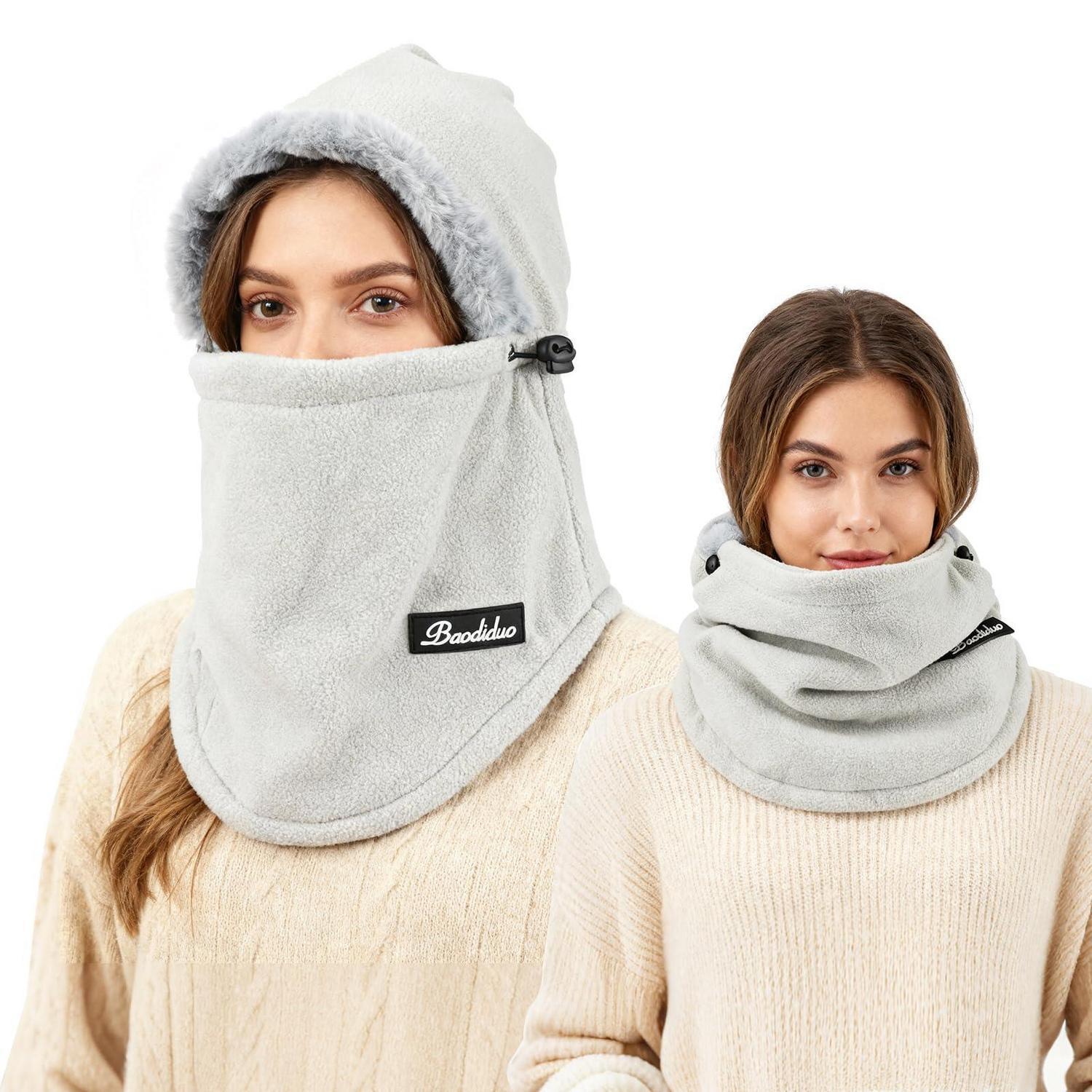 Warme Sturmhaube 3-in-1 Thermo-fleece-kapuzenschal Für Damen Und Herren