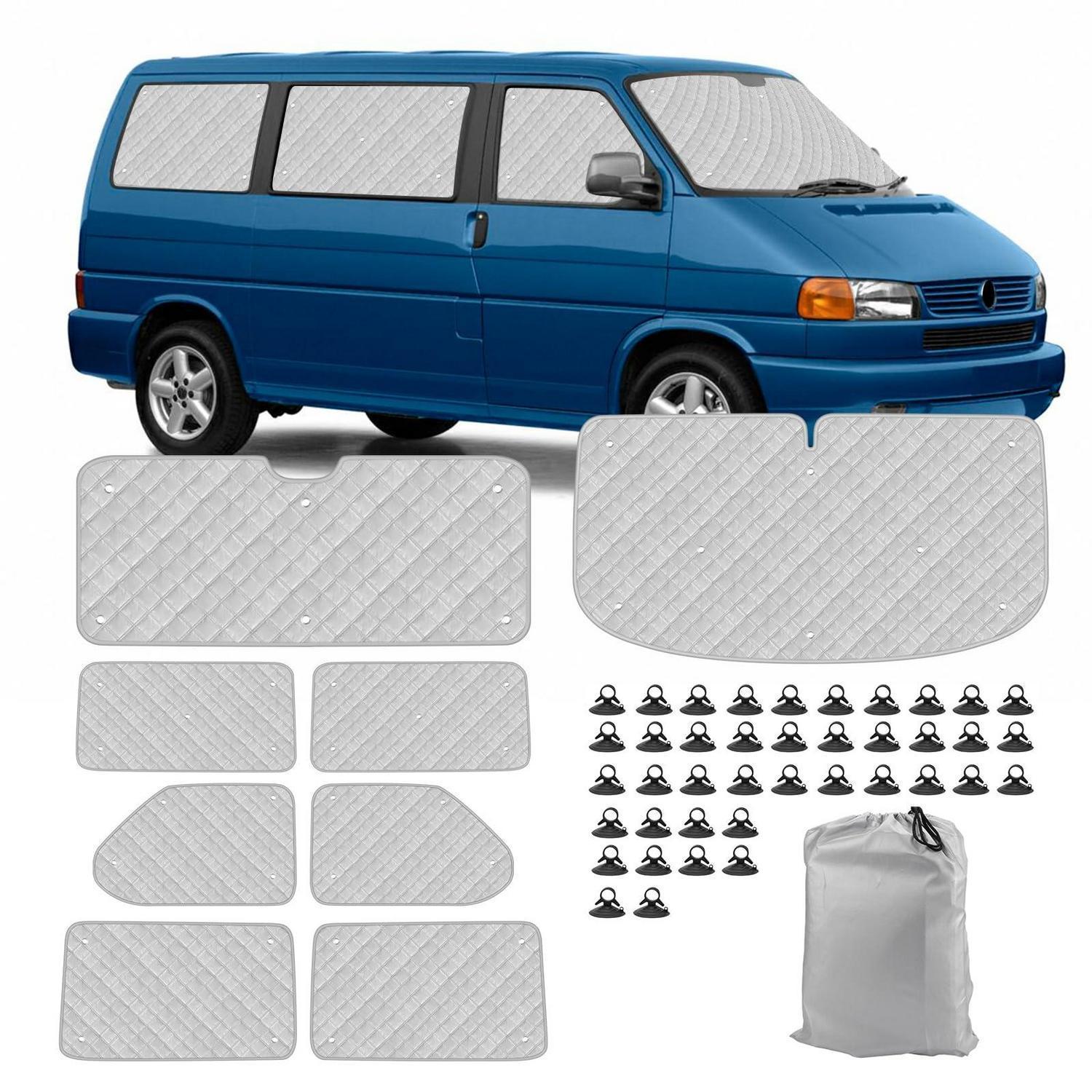 Thermomatte Fahrerhaus Innen 8-teilig Für Vw T4 Swb Uv- & Wasserschutz Sonnenschutz