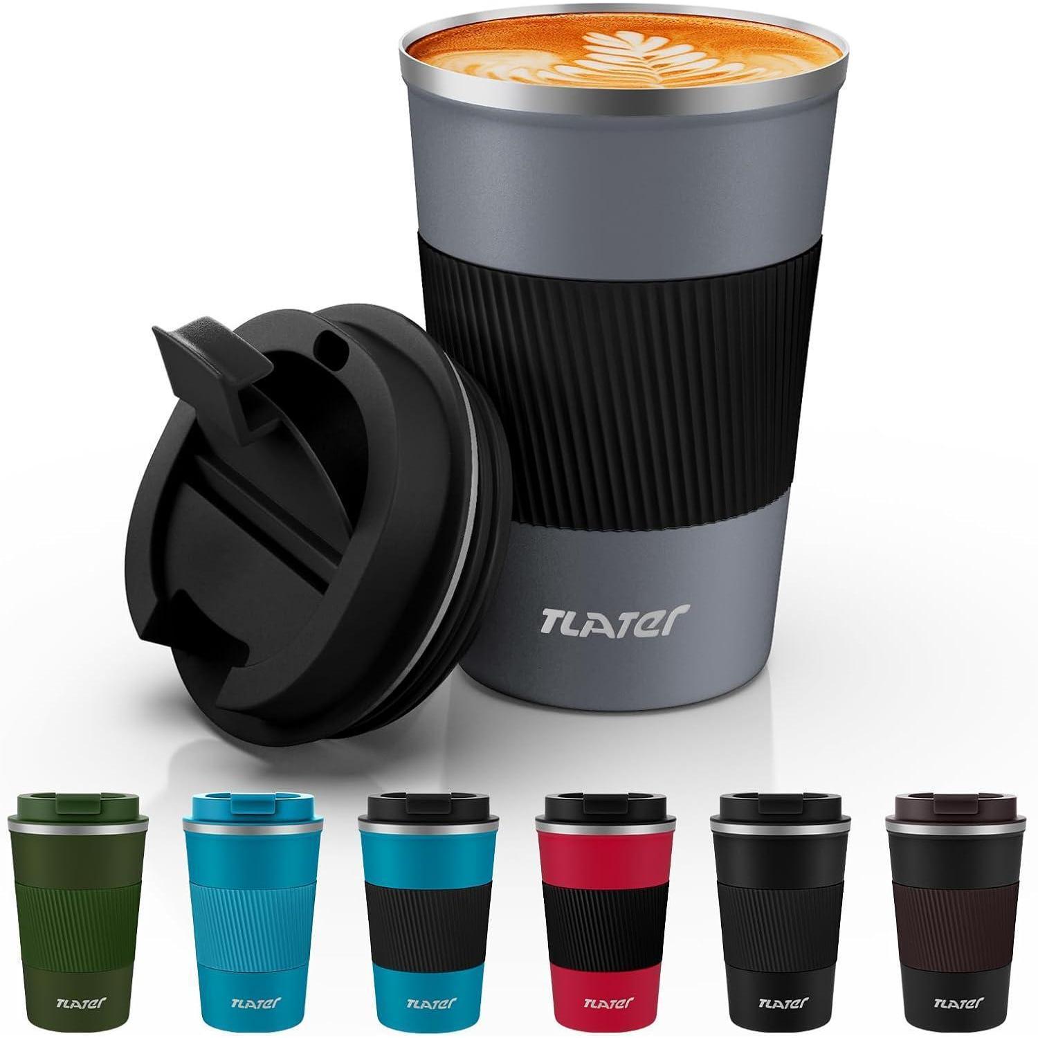 Kaffeebecher To Go 380ml, Doppelwandiger Vakuum-edelstahl Thermobecher Mit Auslaufsicherem Deckel, Hält Bis Zu 6 Stunden Warm/kalt