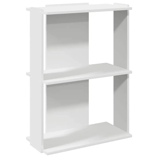 vidaXL Bücherregal 3 Böden Weiß 60x30x80 cm Holzwerkstoff 860256
