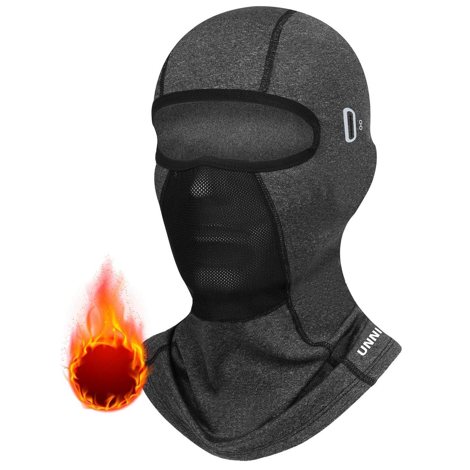 Warme Sturmhaube Mit Brillenloch Für Damen & Herren, Atmungsaktiv, Dunkelgrau