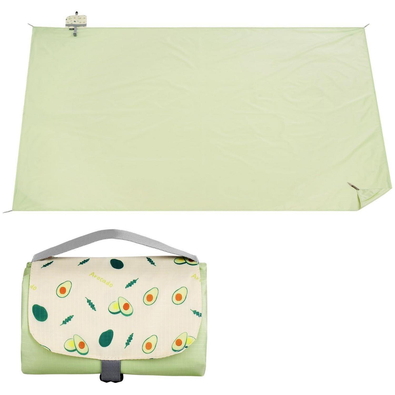Picknickdecke 150x210cm Wasserdicht Faltbar Mit Tragegriff Für 3-4 Personen
