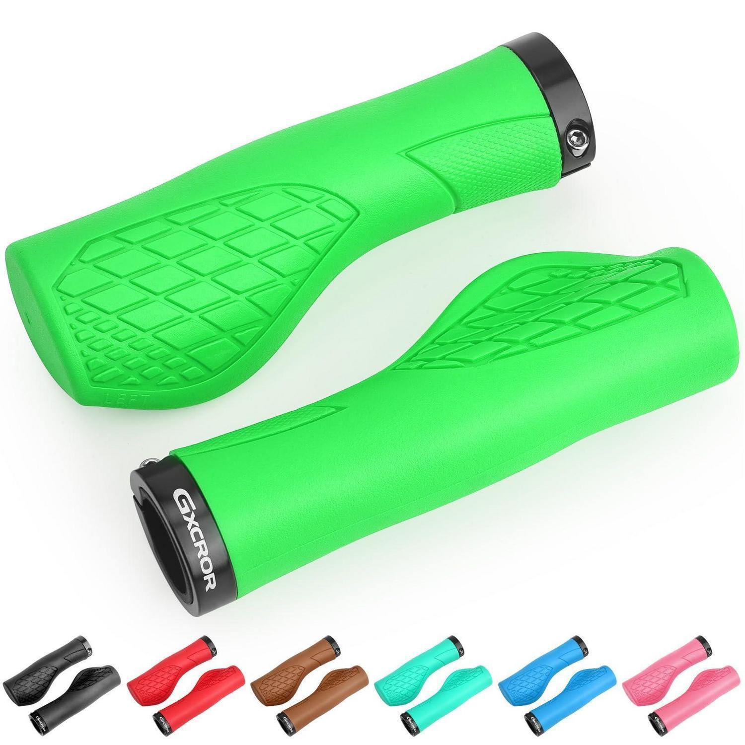 Ergonomische Fahrradgriffe Für 22,2mm Lenker, Anti-rutsch, Dual Lock, Grün