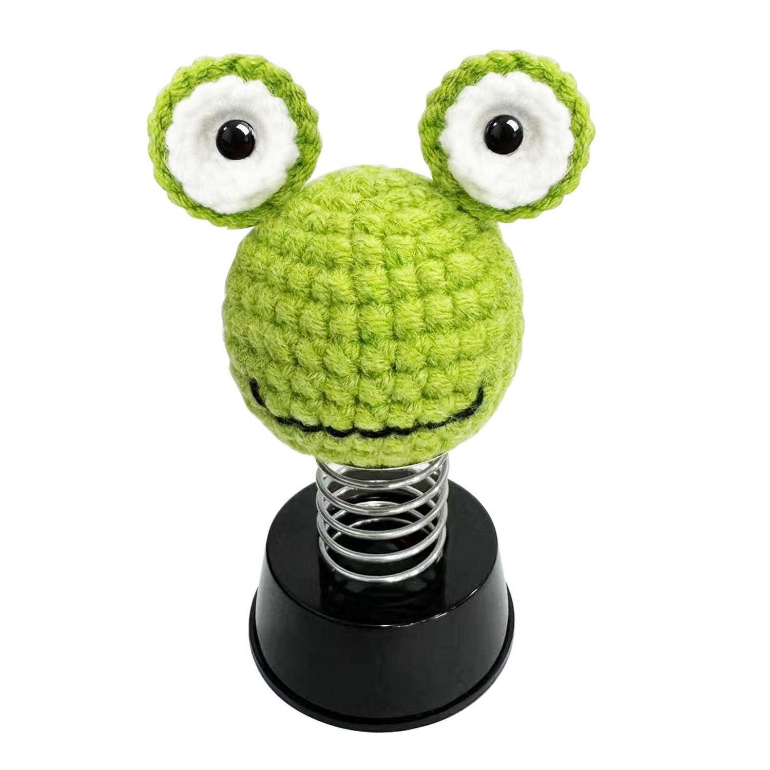Handgehäkelte Frosch Wackelfigur Für Auto & Zuhause
