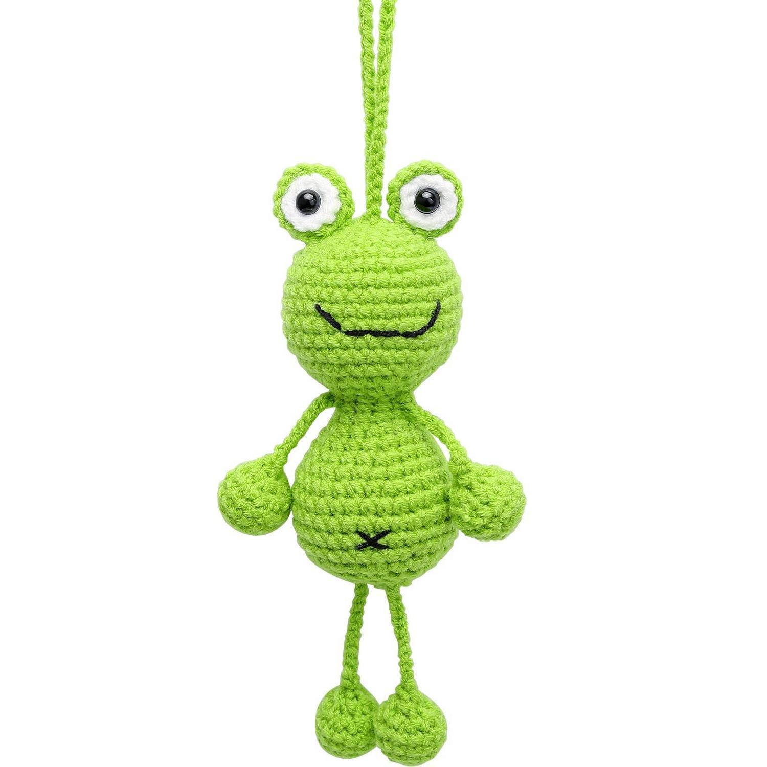 Gestrickter Frosch Anhänger Für Auto & Zuhause, Niedlich, Lustig