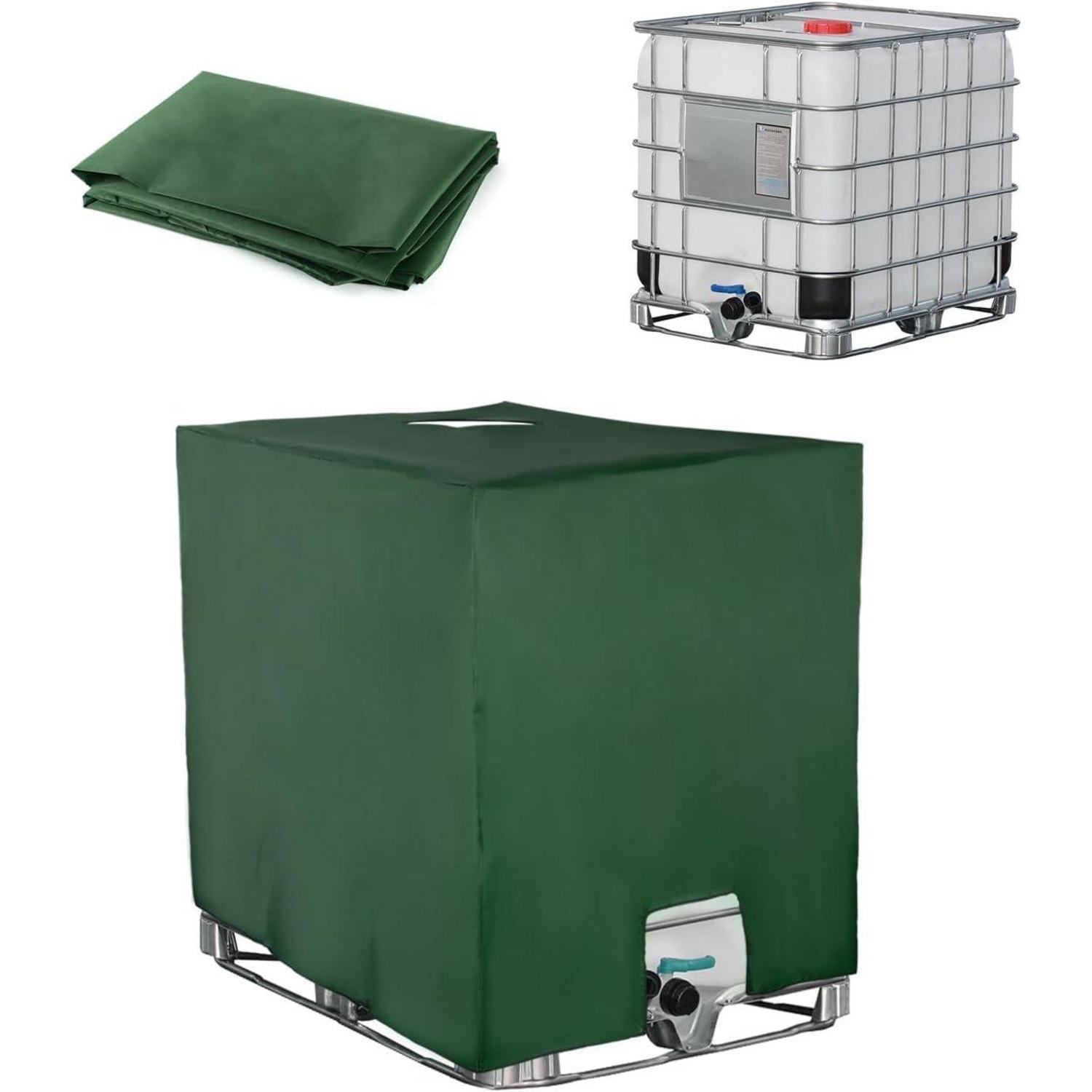 Ibc Tank Abdeckung 1000l Grün Uv-schutz Wasserdicht Staubdicht Oxford 210d