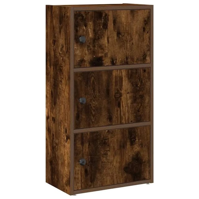 vidaXL Bücherregal Räuchereiche 40x24x77 cm Holzwerkstoff 860368