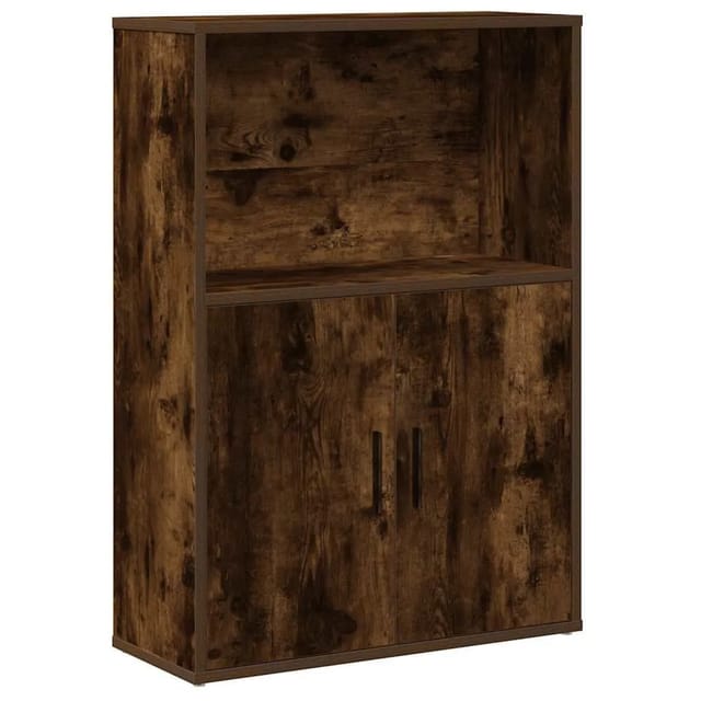 vidaXL Bücherregal Räuchereiche 60x24x85 cm Holzwerkstoff 860413