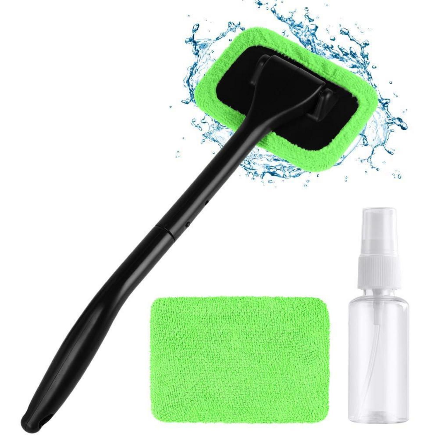 Teleskop Autowaschbürste Mit 2 Mikrofaserpads Und Sprühflasche