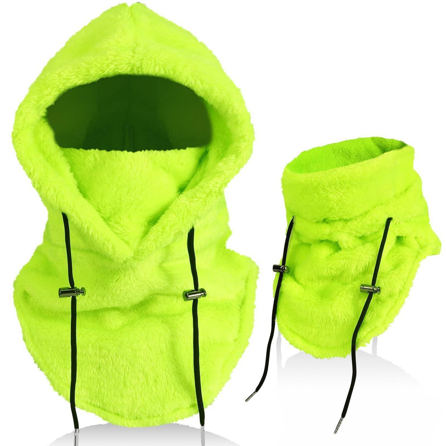 Winter Sturmhaube Fleece Unisex Mit Nackenwärmer Grün