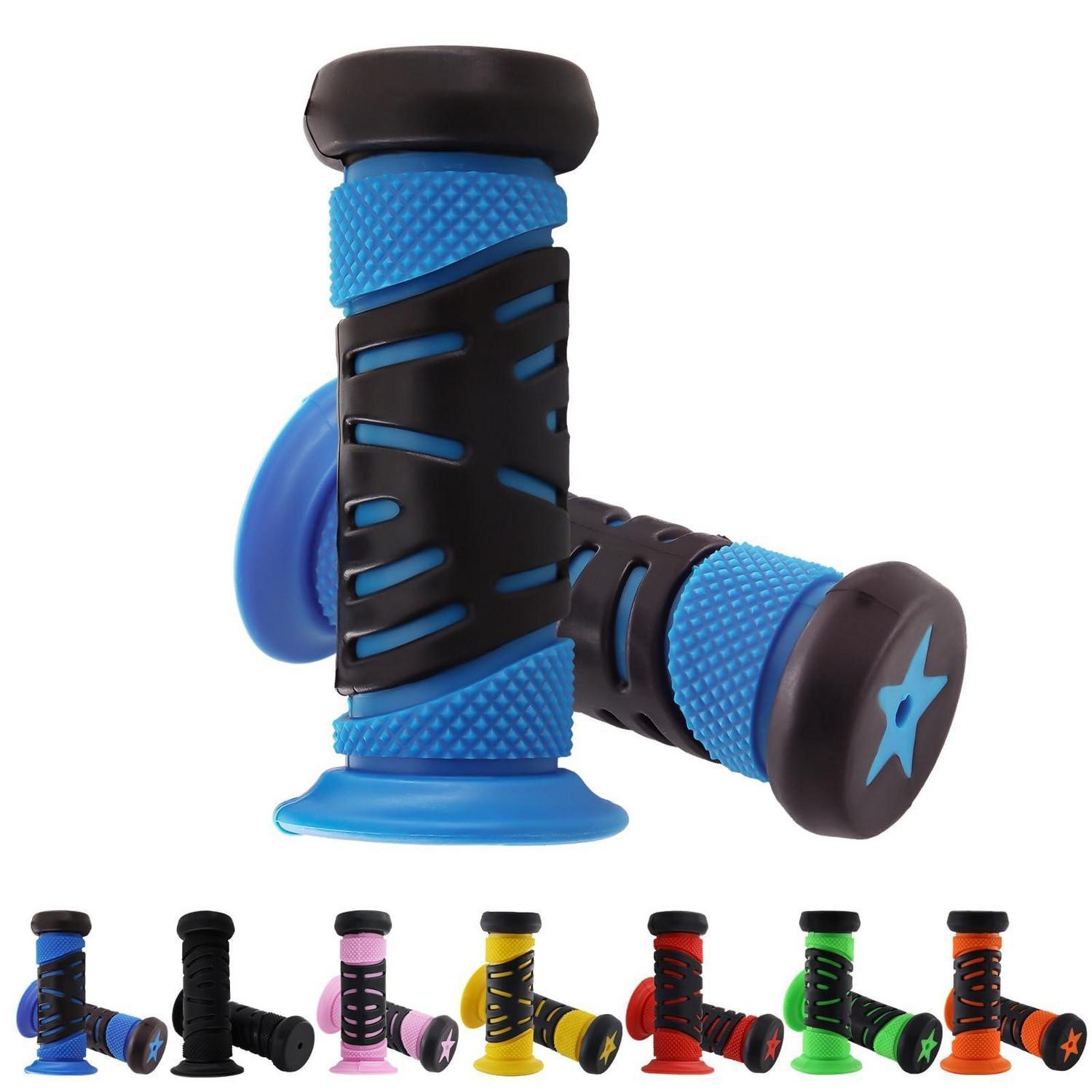 Fahrradgriffe Kinder Mit Prallschutz, 22mm, 95mm, Tpr Gummi, Hellblau