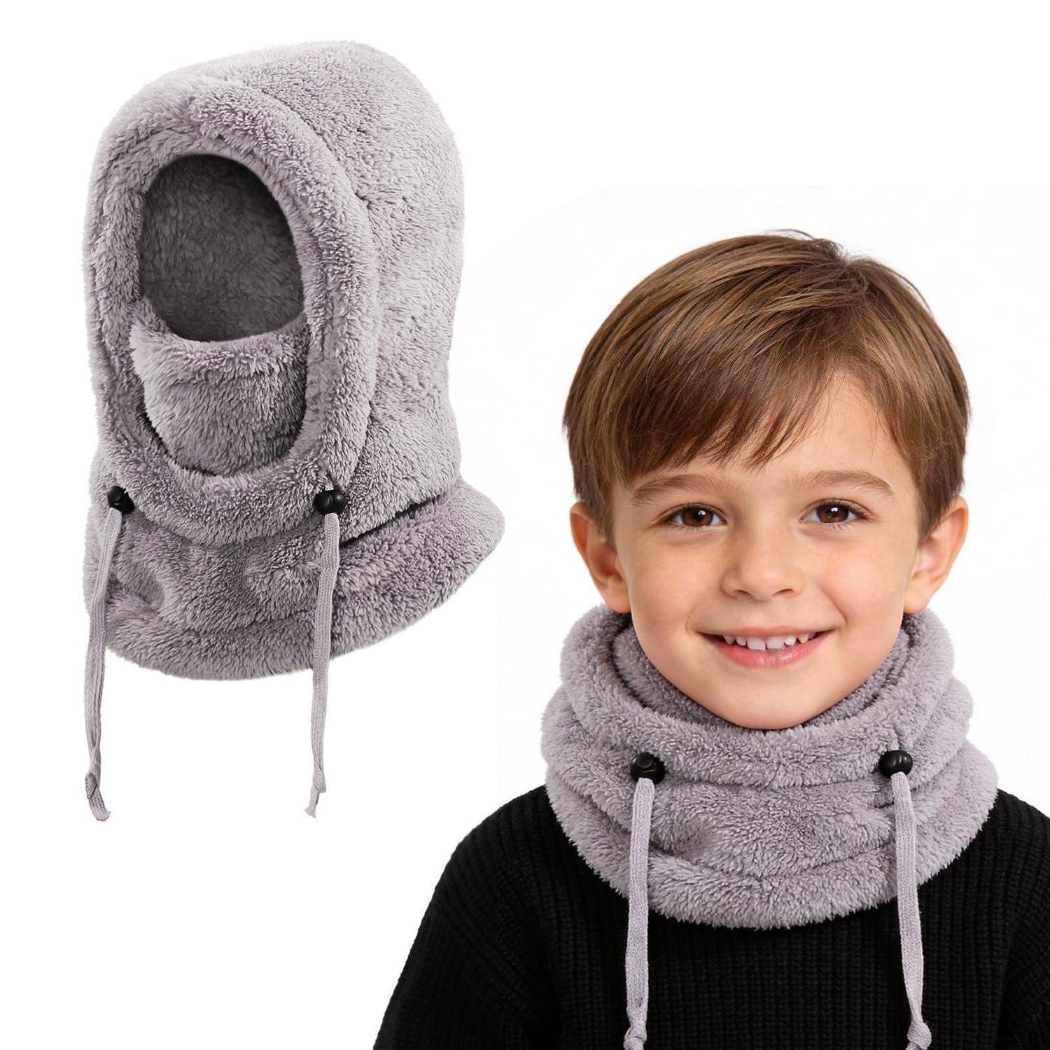 Kinder Sturmhaube Thermo Fleece 3-10 Jahre, Winddicht Warm Skimaske Halswärmer