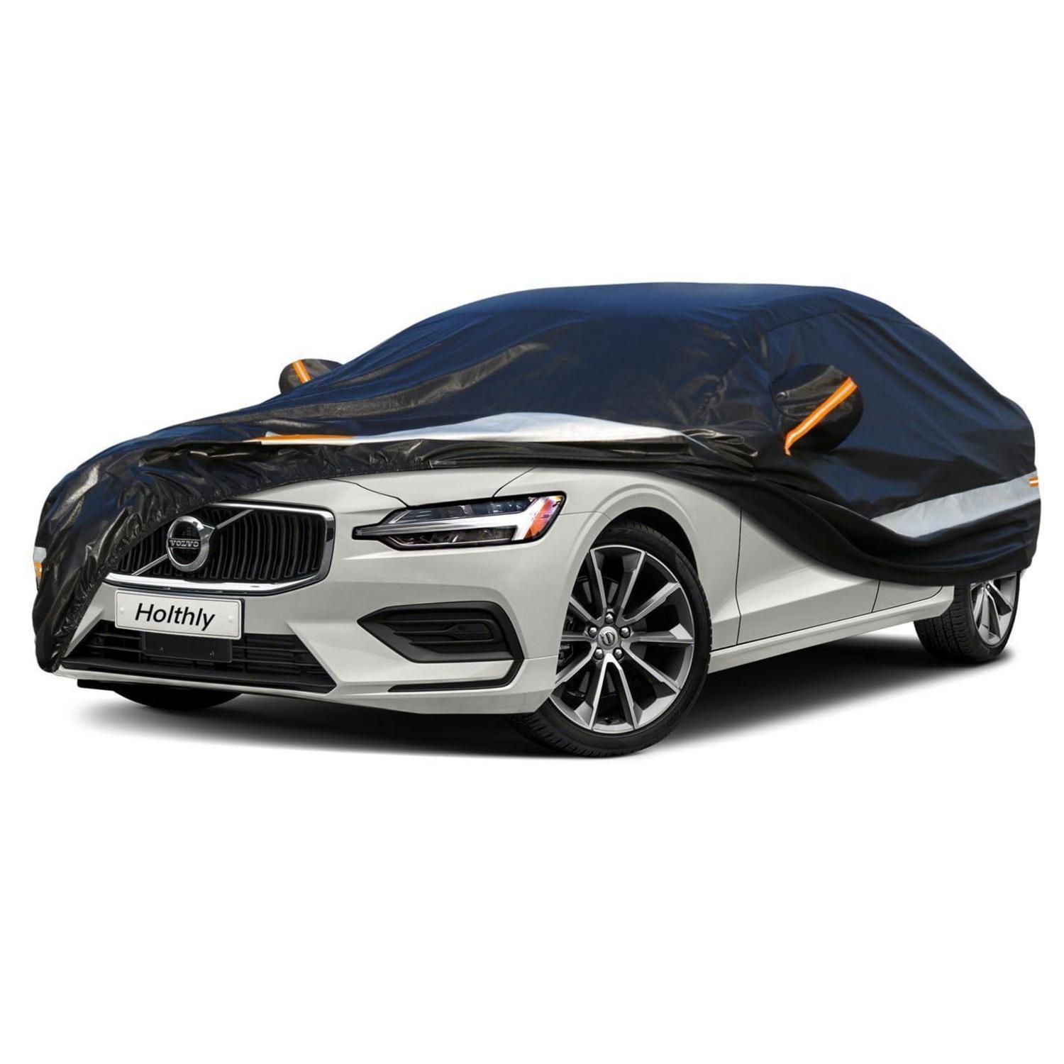 Autoabdeckung 10 Schichten Wasserdicht Atmungsaktiv Für Volvo S60 (2000-2018) Schwarz