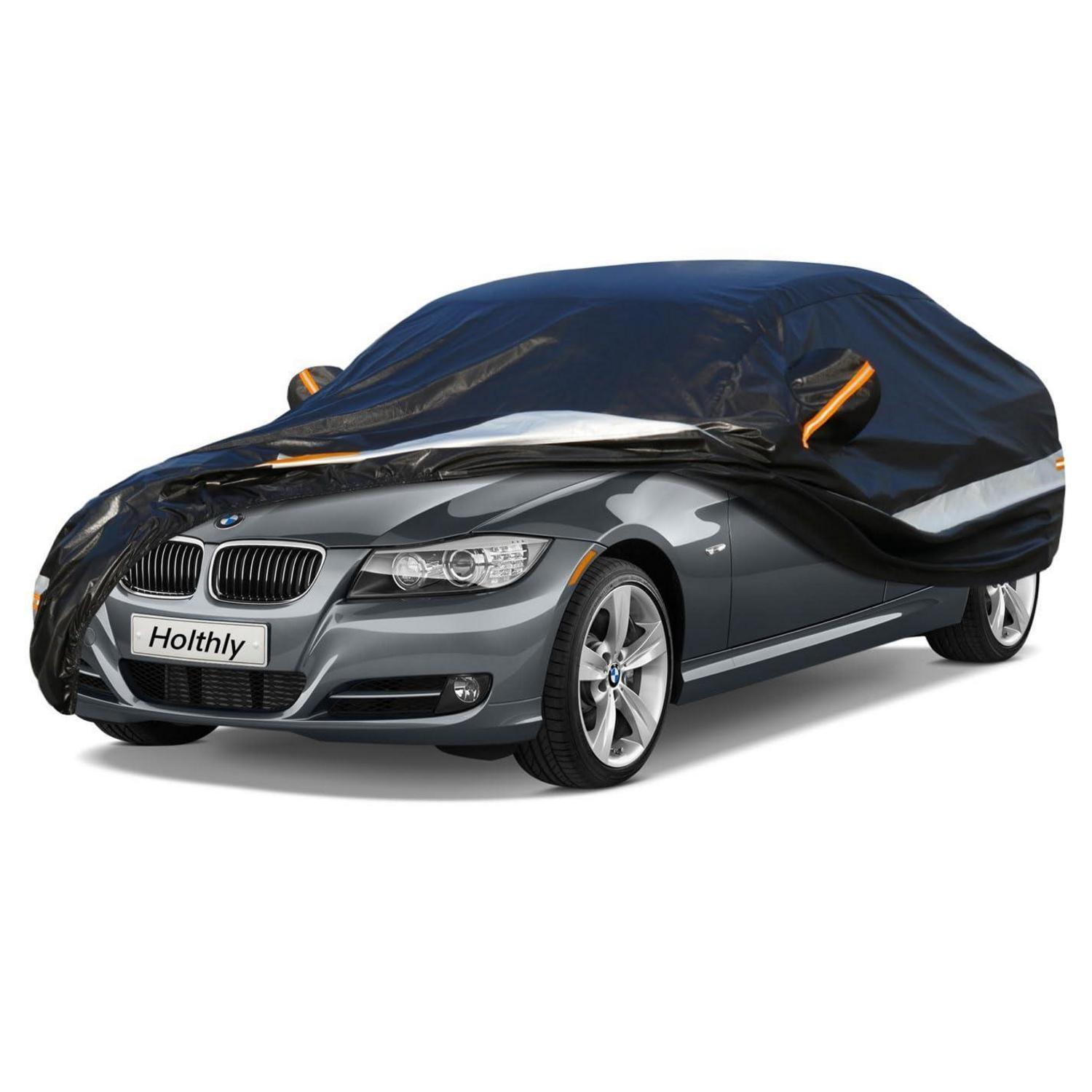 Autoabdeckung 10 Schichten Wasserdicht Atmungsaktiv Für Bmw 3er (1992-2018) Schwarz