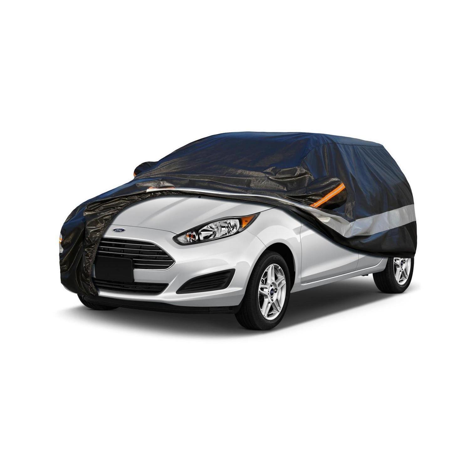 10-schicht Autoabdeckung Wasserdicht Atmungsaktiv Für Ford Fiesta (2009-2023) Schwarz