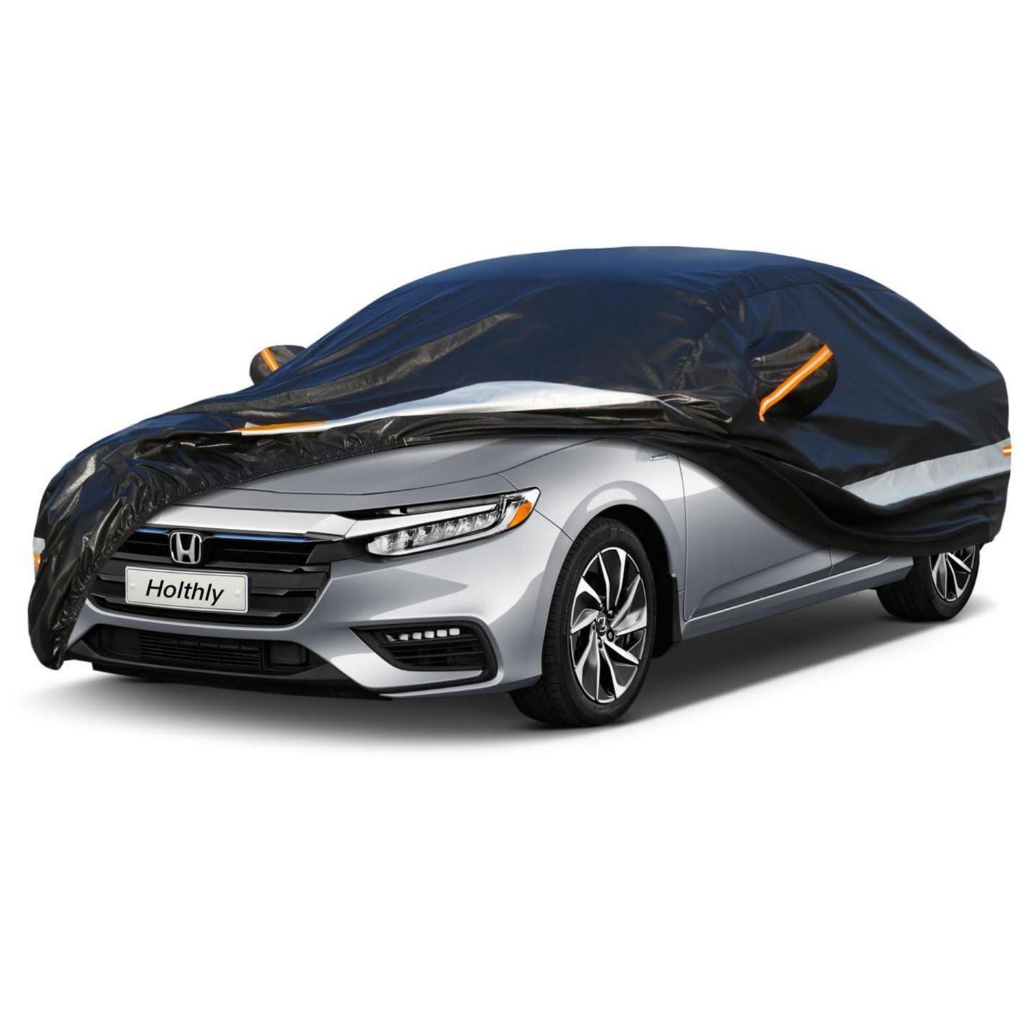 Autoabdeckung 10 Schichten Wasserdicht Atmungsaktiv Für Honda Insight (2018-2023) Schwarz