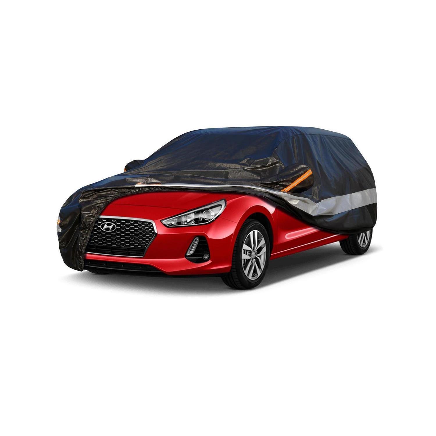 Autoabdeckung 10 Schichten Wasserdicht Atmungsaktiv Für Hyundai I30 (2007-2023) Schwarz