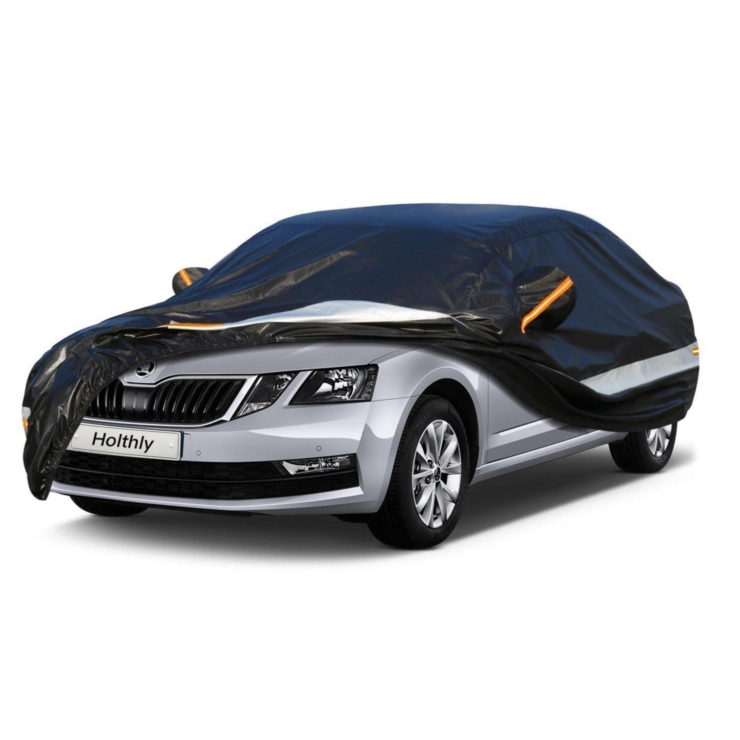 Autoabdeckung 10 Schichten Wasserdicht Atmungsaktiv Für Skoda Octavia (1996-2023) Schwarz