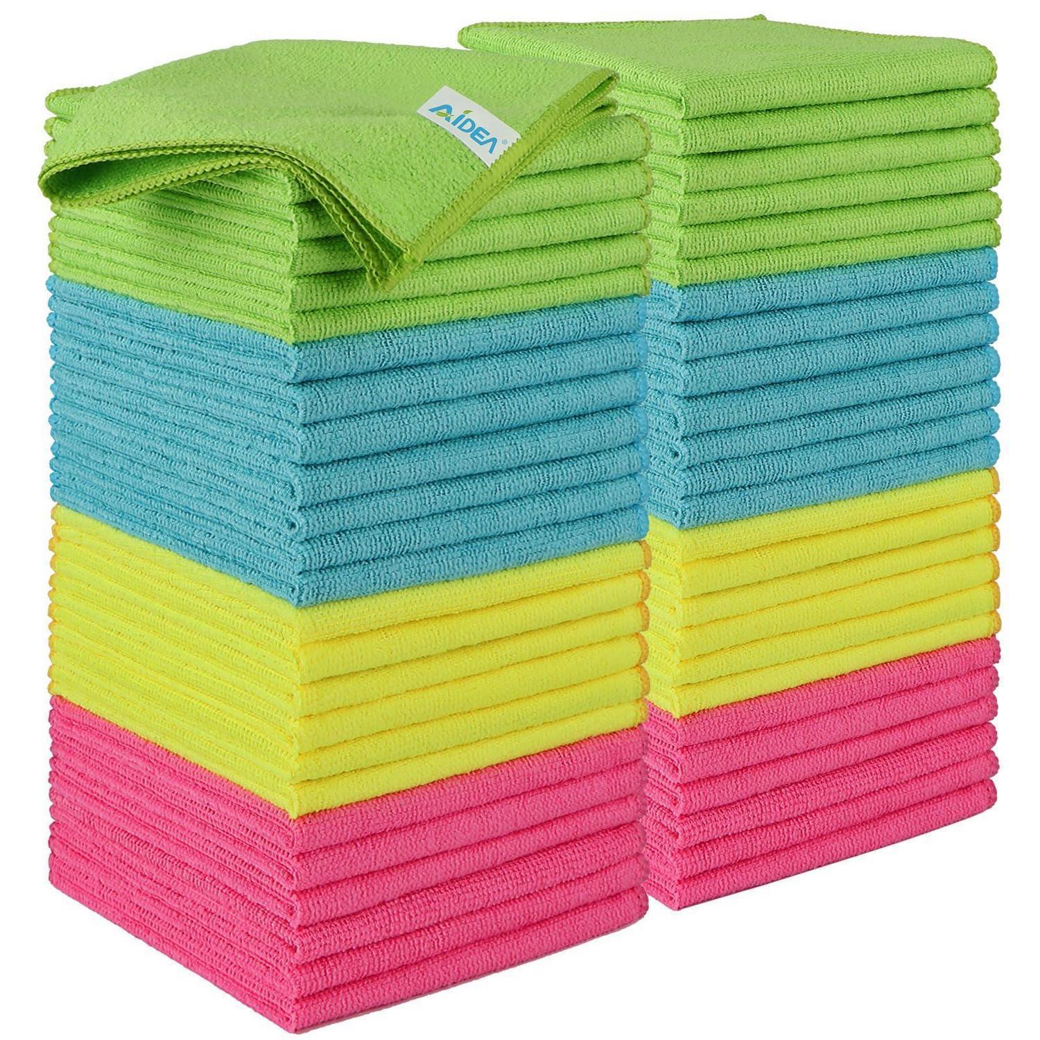 50er Pack Mikrofaser Putztücher 30x30cm Fusselfrei & Kratzfest