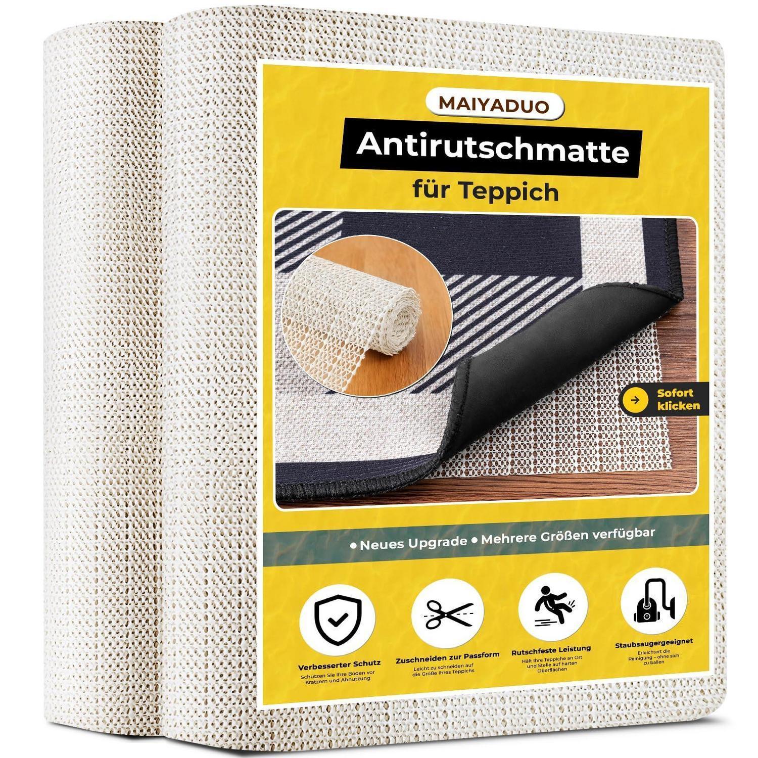 Antirutschmatte Für Teppich 60x150 Cm, Rutschfeste Teppichunterlage, Zuschneidbar