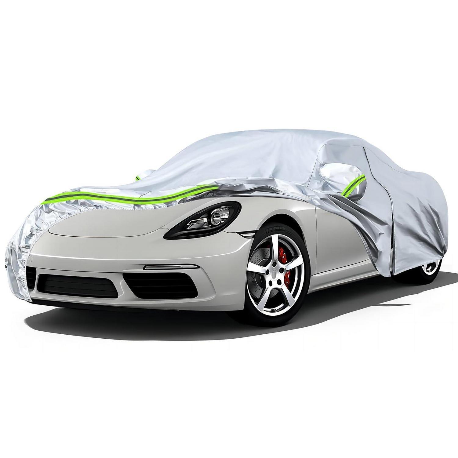 Autoabdeckung Wasserdicht Für Porsche 718 Cayman Boxster 2012-2025, Allwetter-vollgarage Silber