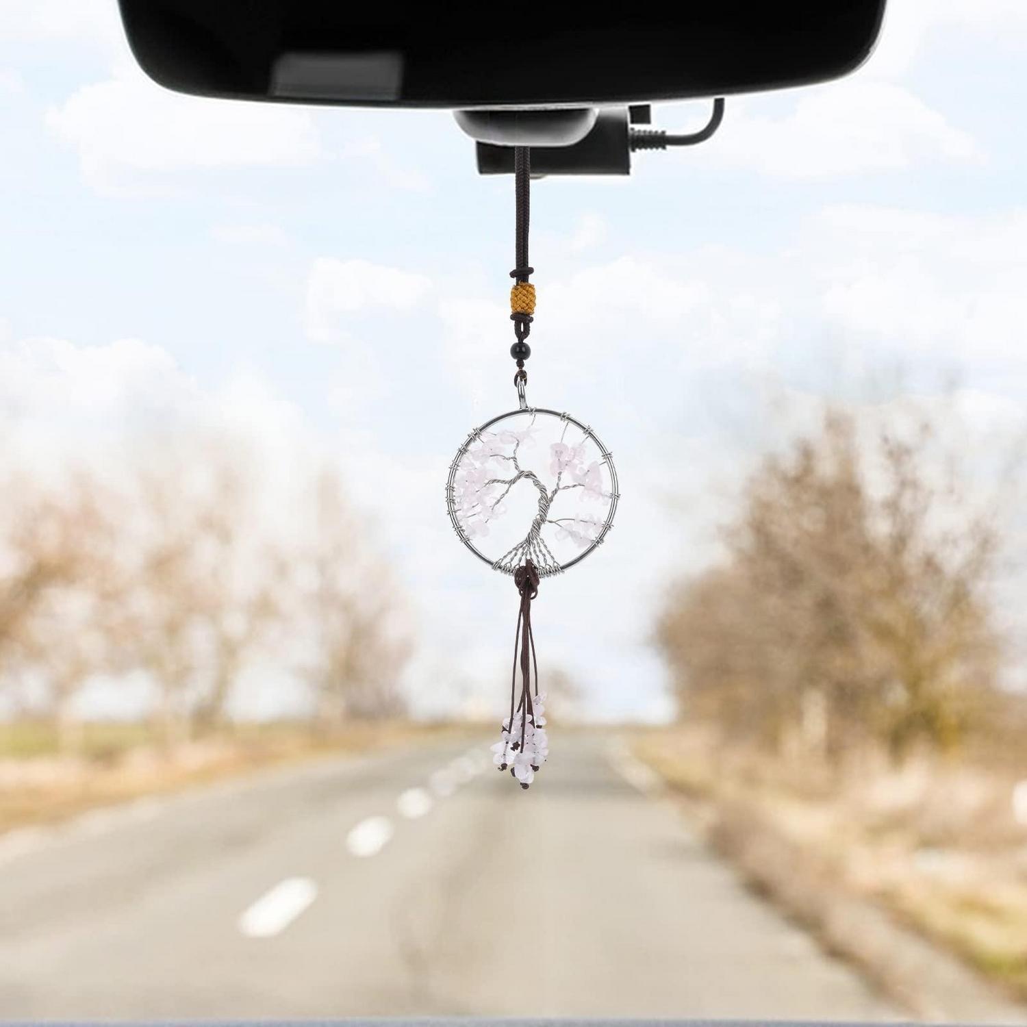 Autoanhänger Baum Des Lebens Mit 7 Chakra Heilkristallen, Feng Shui Deko