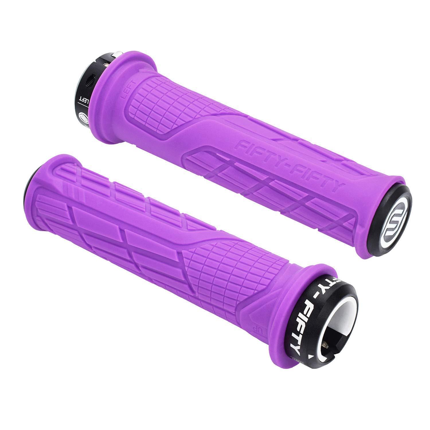 Fahrradgriffe Mtb Aus Rutschfestem Gummi, Single Lock-on, Violett