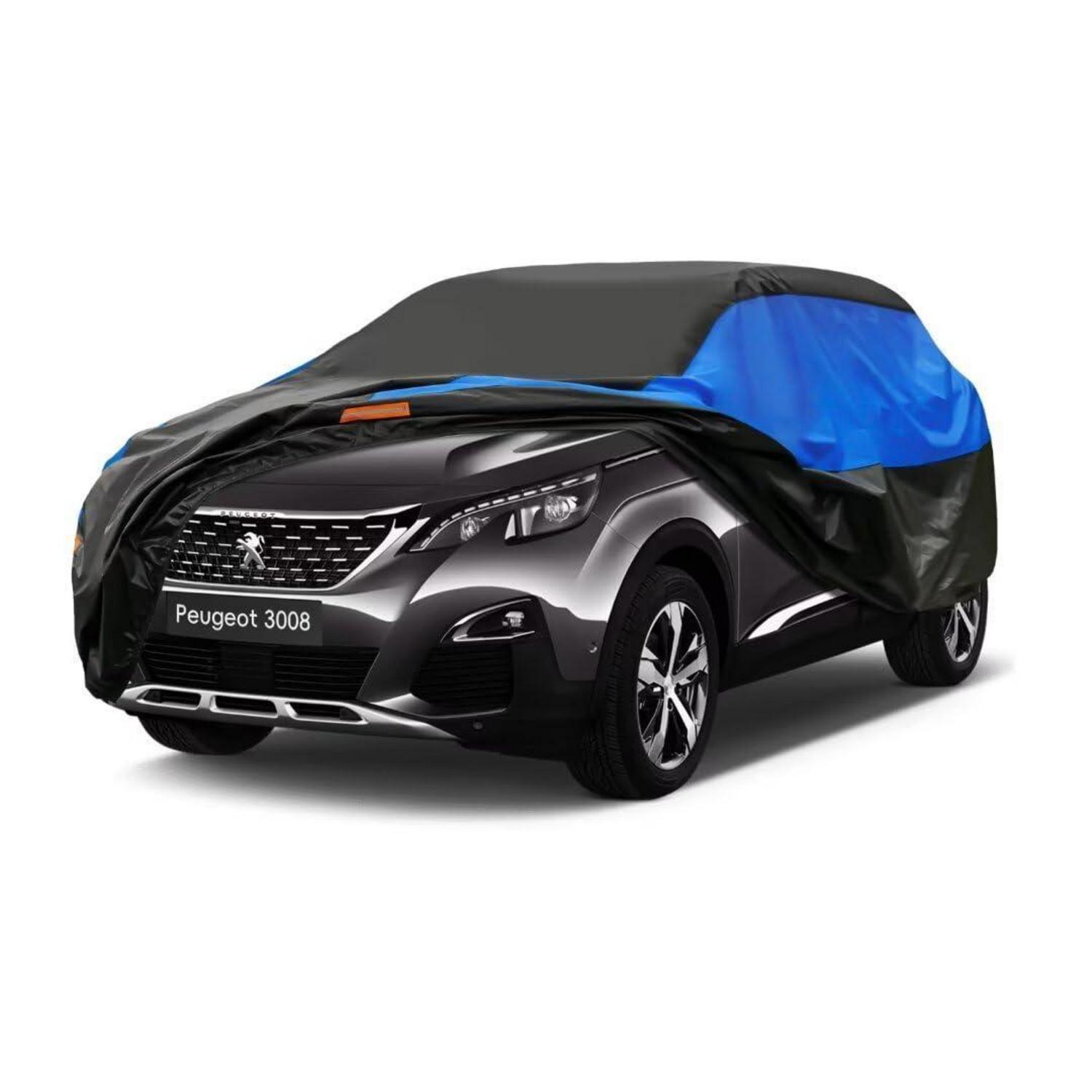 Autoabdeckung Wasserdicht Atmungsaktiv Für Peugeot 3008 (2009-2024) Schwarz Blau
