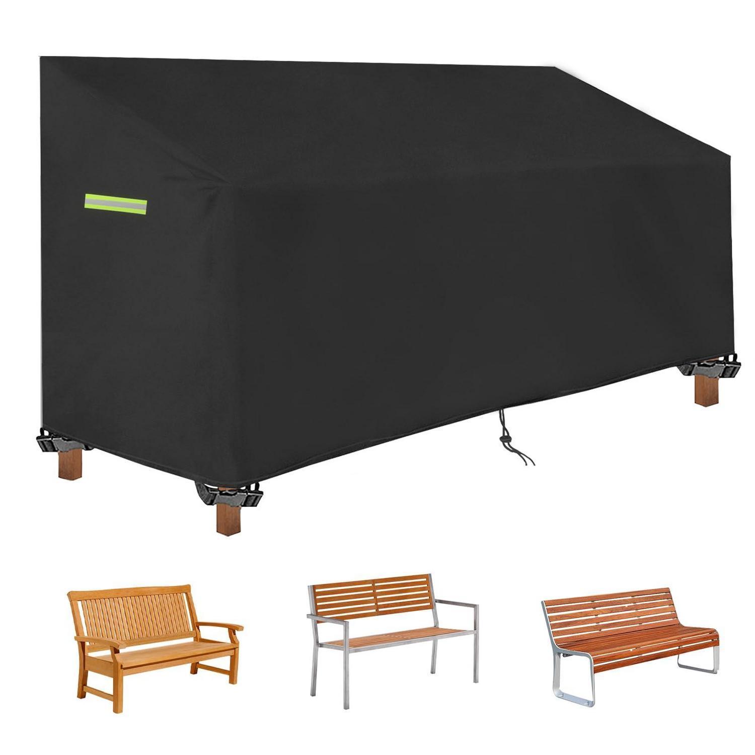 Gartenbank Abdeckung 165x67x65/91cm, Wasserdicht & Uv-beständig, Schutzhülle Für 3-sitzer Bänke