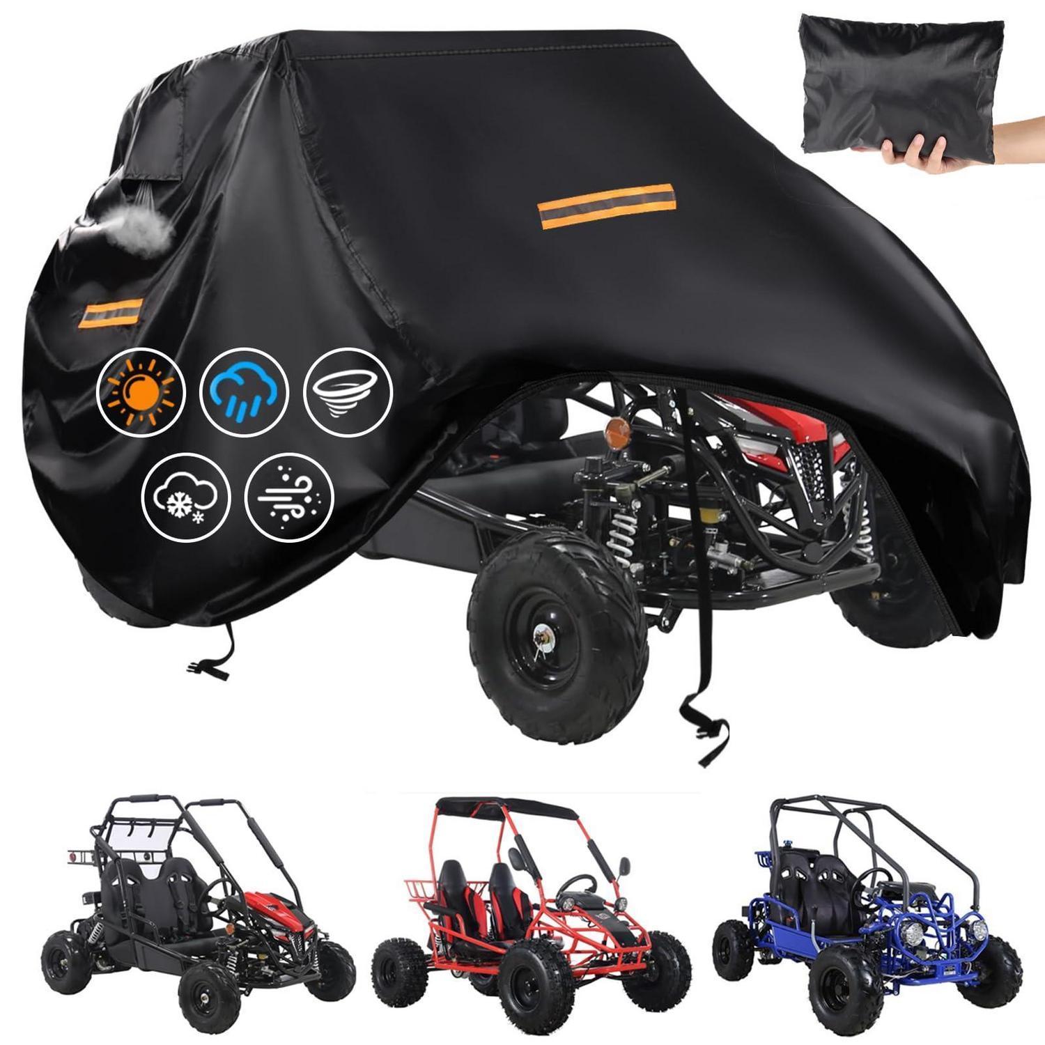 Go Kart Abdeckung Wasserdicht 420d Oxford Für Kinder, Mit Reflektoren & Lüftung
