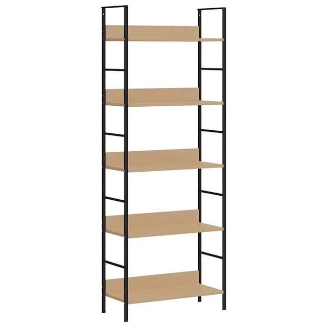 vidaXL Bücherregal 5 Regalböden Eiche 60x27,6x158,5 cm Holzwerkstoff 288227