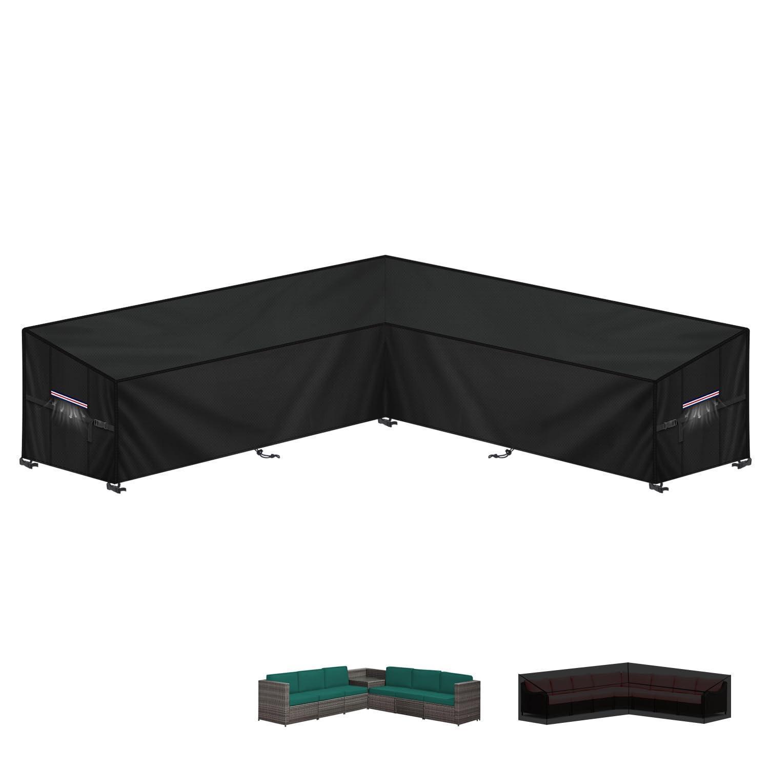 Gartensofa Abdeckung L-form Wasserdicht Für Ecksofa & Loungegruppe, 265x265cm