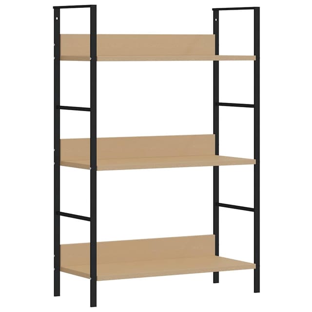 vidaXL Bücherregal 3 Regalböden Eiche 60x27,6x90,5 cm Holzwerkstoff 288219