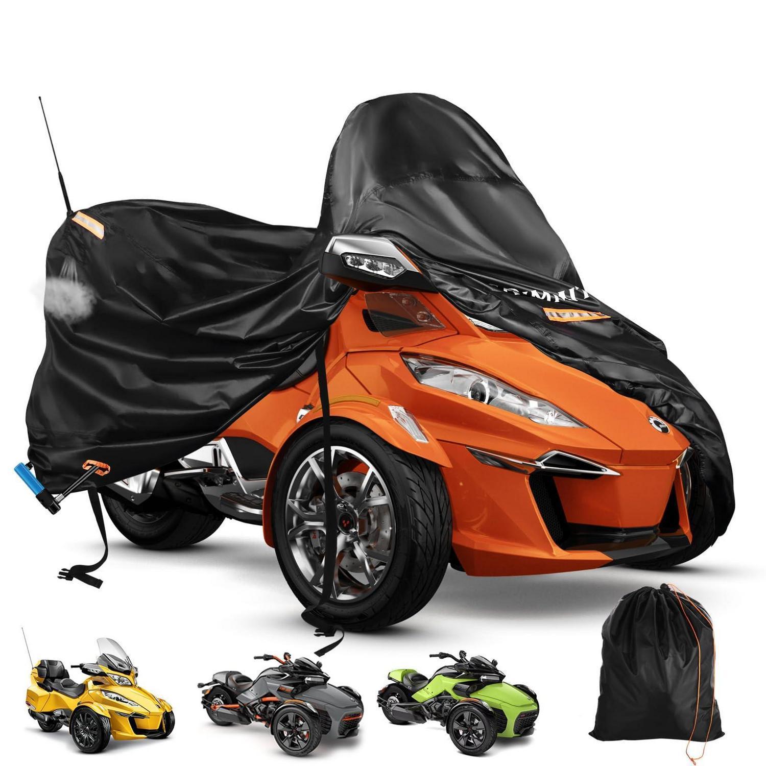 Wasserdichte Abdeckplane Für Can-am Spyder, 420d Oxford, Mit Reflektoren